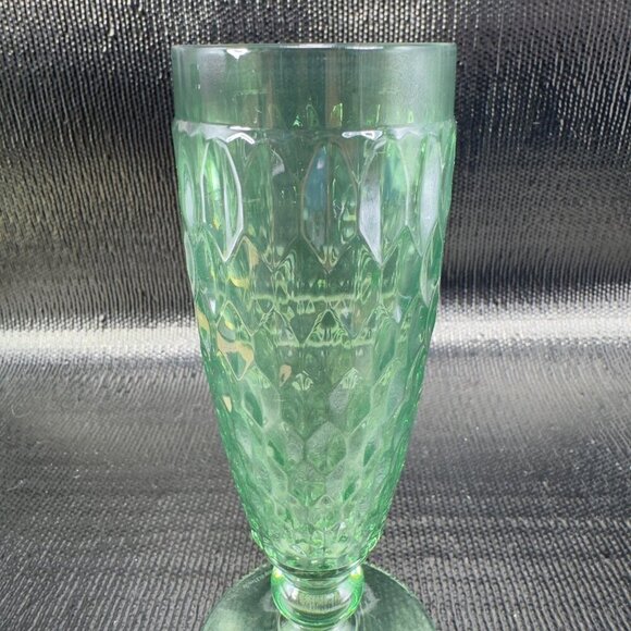 Villeroy and Boch Boston Green Footed Champagne Glasses Cups Barware Set2 Signed - Picture 10 of 12